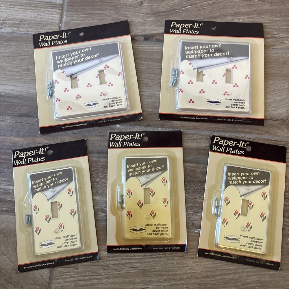 5 Lot Vintage 1990 American‎ Tack & Hardware Co. Custom Photo Light Switch Plate